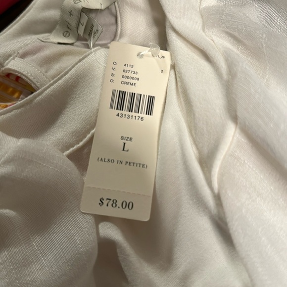 NWT Eri + Ali Batwing Anthropologie embroidered Beautiful top shirt size Large - Picture 3 of 6